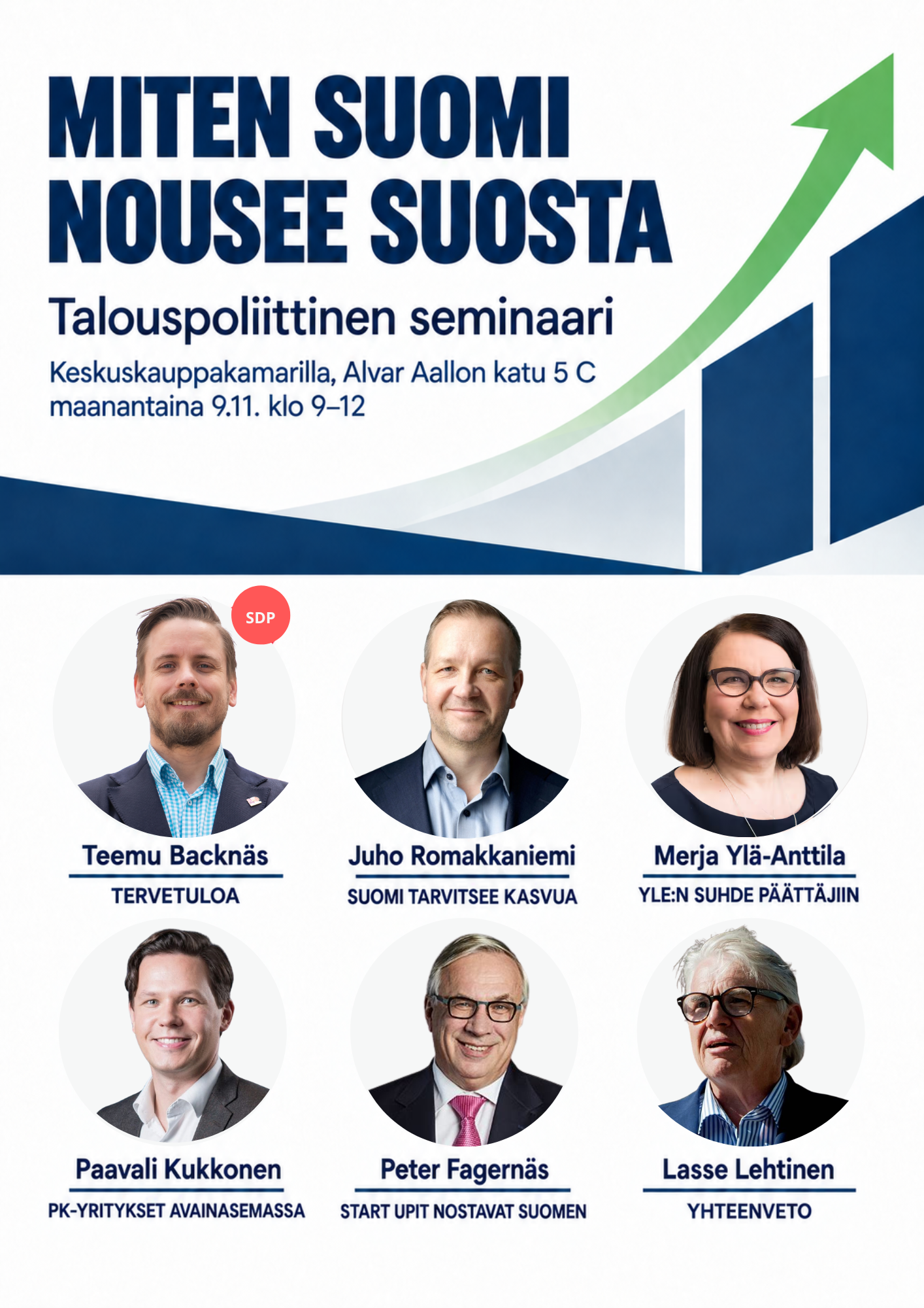 Miten Suomi nousee suosta? – Talouspoliittinen seminaari